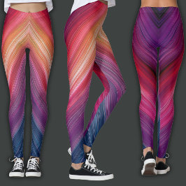 Abstrakta övergångar | Chevronlinje Leggings