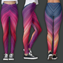 Abstrakta övergångar | Chevronlinje Leggings