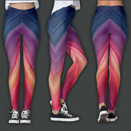 Abstrakta övergångar | Chevronlinje Leggings