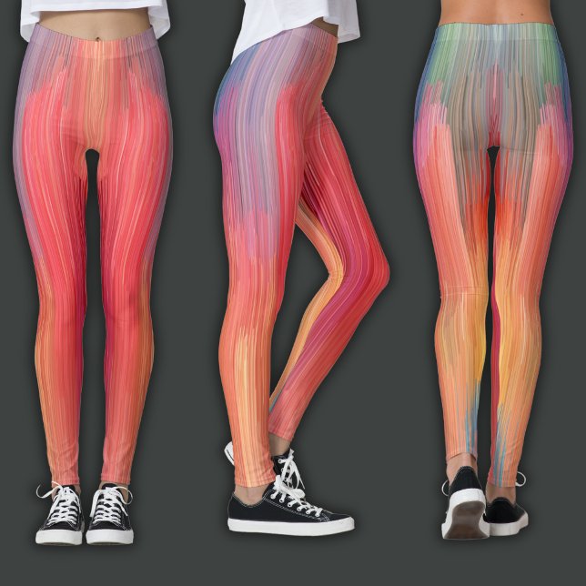 Abstrakta övergångar | Regnbågsdropp Leggings (Skapare uppladdad)