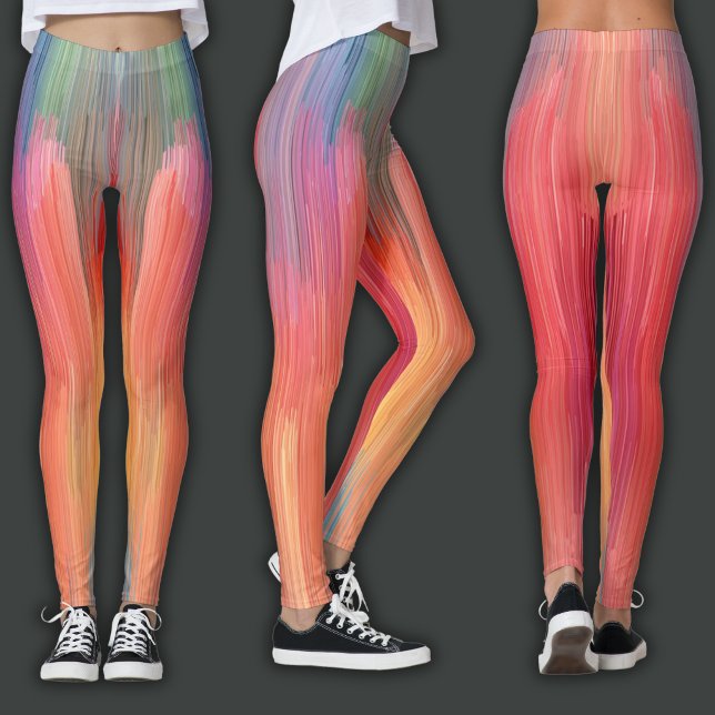 Abstrakta övergångar | Regnbågsdropp Leggings (Skapare uppladdad)