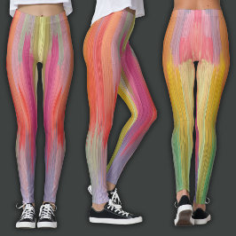 Abstrakta övergångar | Regnbågsdropp Leggings