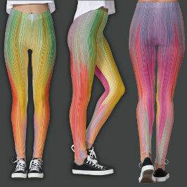 Abstrakta övergångar | Regnbågsdropp Leggings