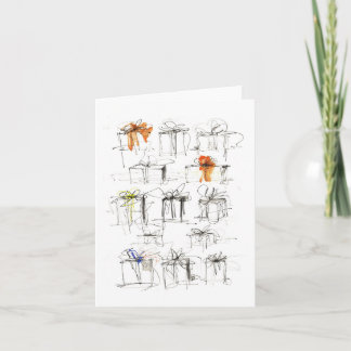 Abstrakta presentboxmönster inbjudan