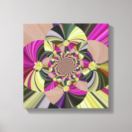 Abstrakta Psykedeliska Blommor Canvastryck