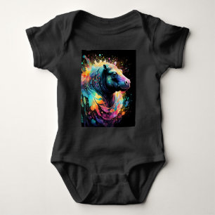 Abstrakta Reflektioner: Den Målade Flodhästen, T Shirt
