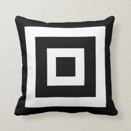 Abstrakta rutor i svart och vitt kudde