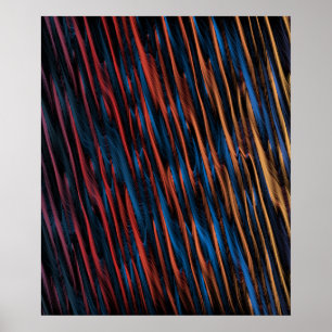 Abstrakta silkeslena linjer  poster