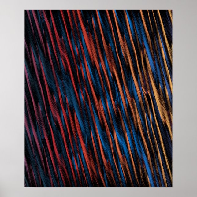 Abstrakta silkeslena linjer  poster (Framsidan)