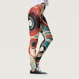 Abstrakta skivor leggings