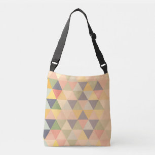 Abstrakta trianglar Modernt bleknande geometriskt Axelväska