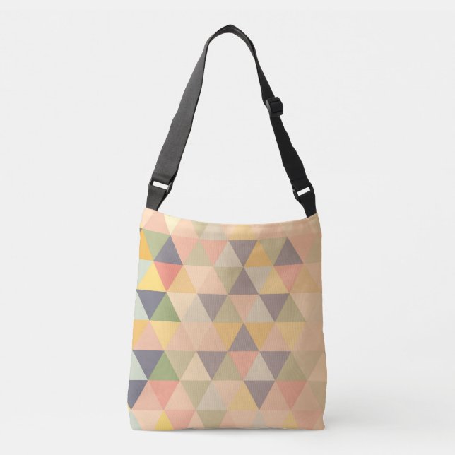 Abstrakta trianglar Modernt bleknande geometriskt  Axelväska (Framsida)