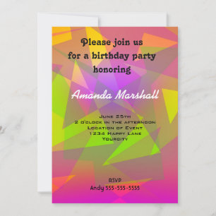 Abstrakta trianglar och rektanglar inbjudningar
