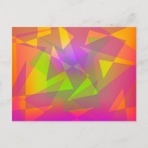 Abstrakta trianglar och rektanglar vykort