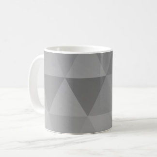 Abstrakta trianglars sömlösa mönster - grå version kaffemugg