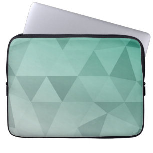 Abstrakta trianglars sömlösa mönster - Grön Laptop Fodral