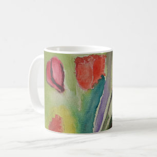Abstrakta tulpaner & vårblommor mugg
