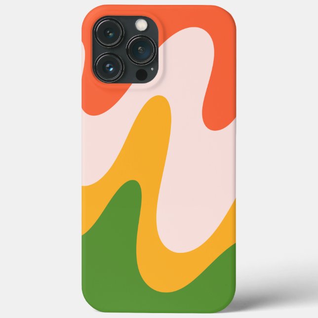 Abstrakta vågiga flytande former iphone 13 Pro Max (Baksida)