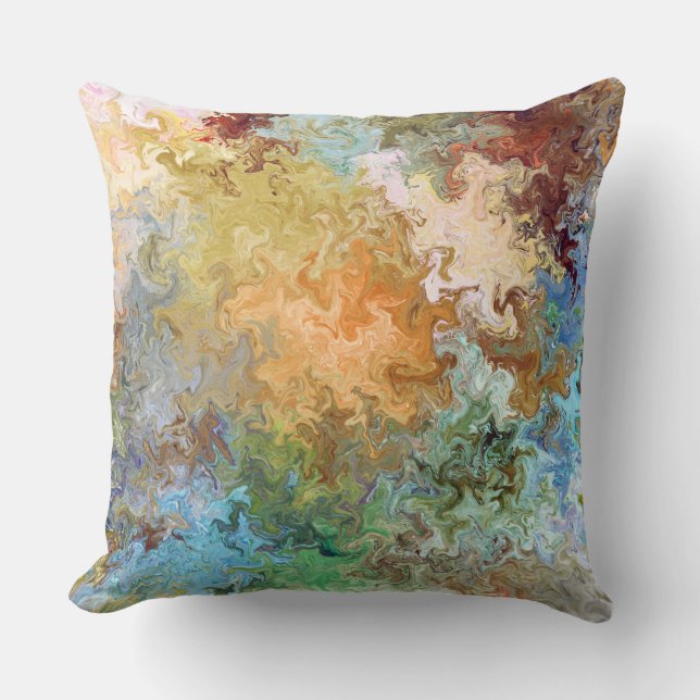 Abstrakta vågor kastkudde kudde (Framsida)