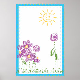 Abstrakta vårblommor poster