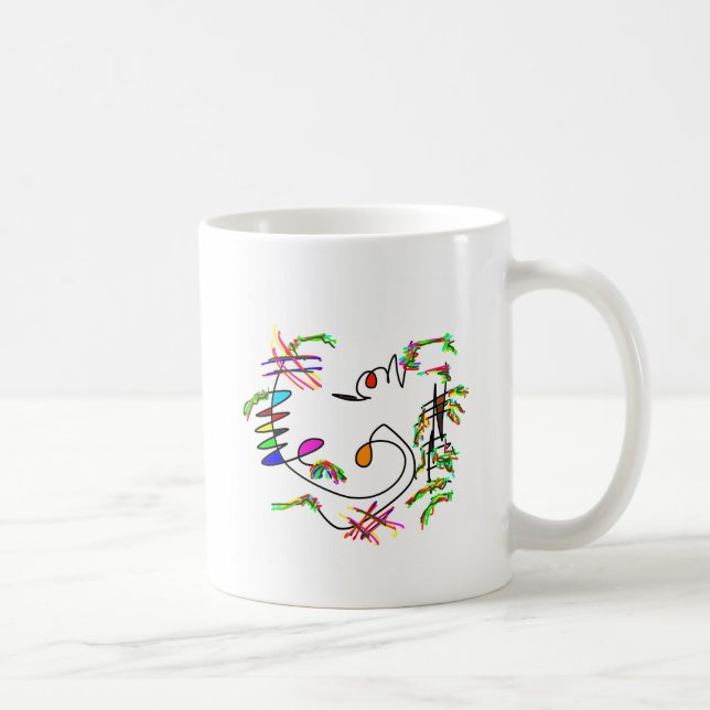 abstraktblommor kaffemugg (Höger)
