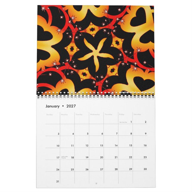 Abstrakt'delicaz 2012 Calendar Kalender (Jan 2027)