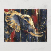 Abstrakte Aquarell Illustration eines Elefanten
