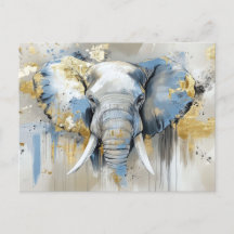 Abstrakte Aquarell Illustration eines Elefanten