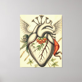 Abstrakte Herz Illustration Canvastryck