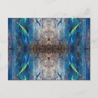 Abstrakte Postkarte Kaleidoskop bunt verspielt Vykort