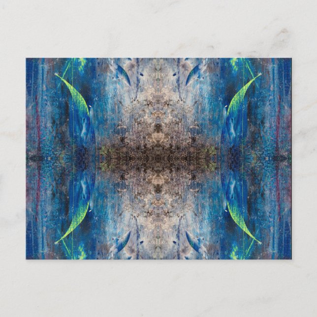 Abstrakte Postkarte Kaleidoskop bunt verspielt Vykort (Framsida)