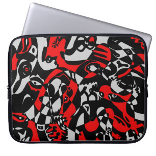 abstrakten "Ansikte" Laptop Fodral