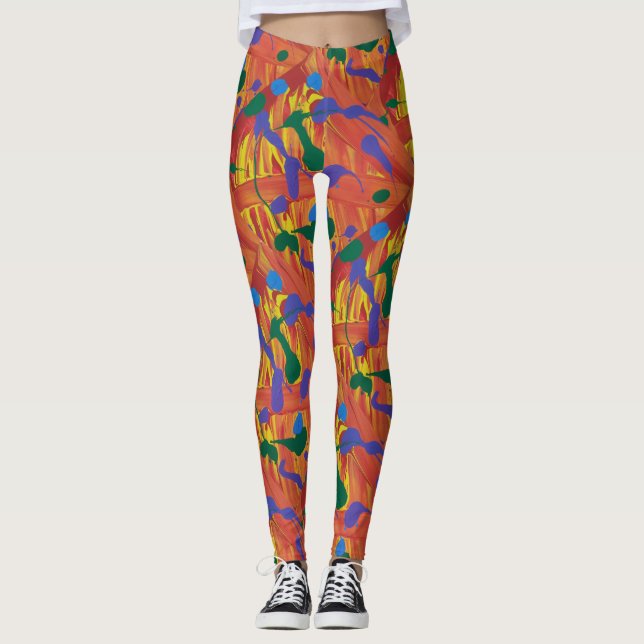 Abstrakten Artists Leggings (Framsida)