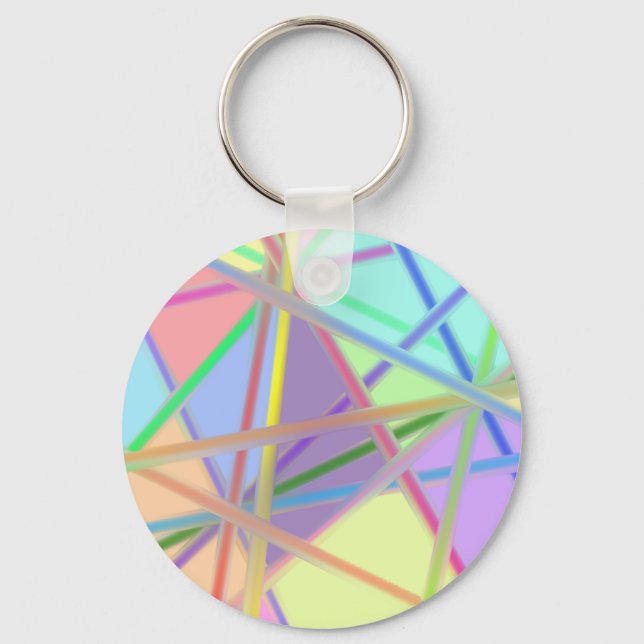 Abstrakten Artsy Glass-trådar Nyckelring (Framsida)