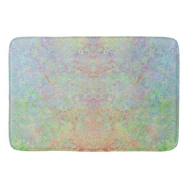 Abstrakten Autumn Dawn Neon Pastel Alcohol Bläck Badrumsmatta (Framsidan)