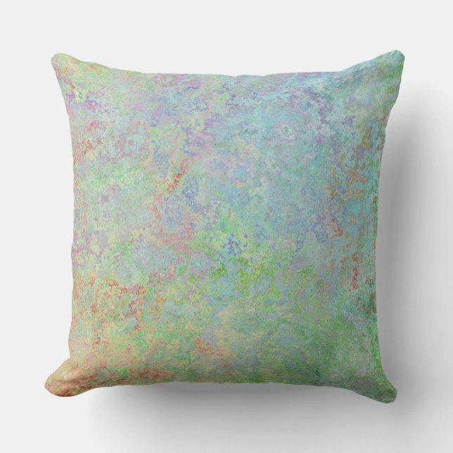Abstrakten Autumn Dawn Neon Pastel Alcohol Bläck Kudde (Framsida)