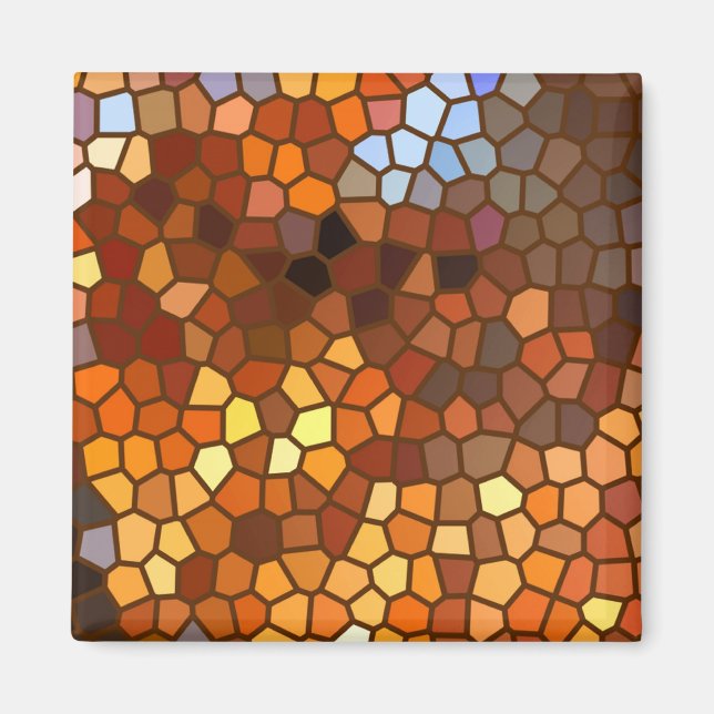 Abstrakten Autumn Mosaic Magnet (Framsidan)
