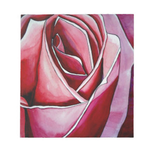 abstrakten av makroblommans vattenfärg i rosa ros anteckningsblock