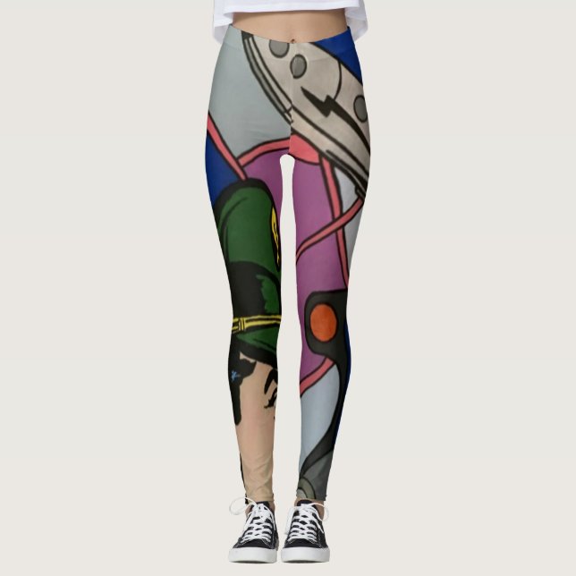 Abstrakten av Rocket kommendörs målning på en Leggings (Framsida)