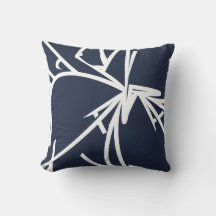 Abstrakten Bamboo, marin blå och vit