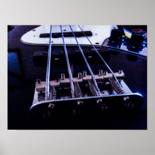 Abstrakten Bass Guitar Poster