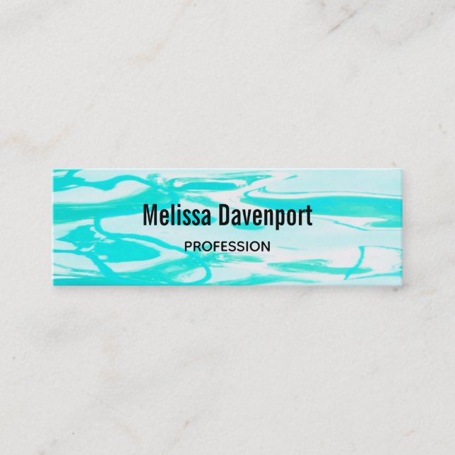 Abstrakten Bassäng i Aqua Grönt Vatten Mini Visitkort (Framsida)