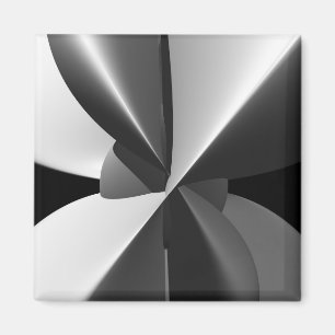 Abstrakten Beam Black & White Bra Fractal Magnet