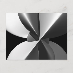 Abstrakten Beam Black & White Bra Fractal Vykort