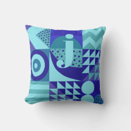 Abstrakten bläddrar efter gröntens geometriska for kudde