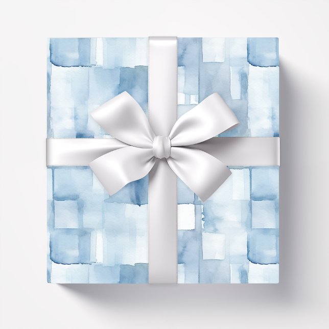 Abstrakten blek blå vattenfärg presentpapper (Skapare uppladdad)