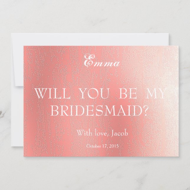 Abstrakten blir min inbjudan till Bridesmaid (Framsida)