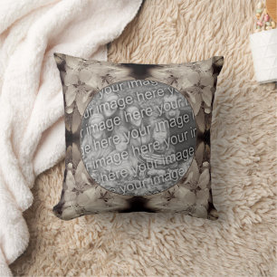 Abstrakten BlomBlommar Lägg till foto Kudde