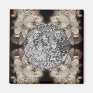 Abstrakten BlomBlommar Lägg till foto Magnet