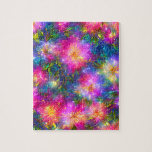 Abstrakten blommigt Explosion Pussel